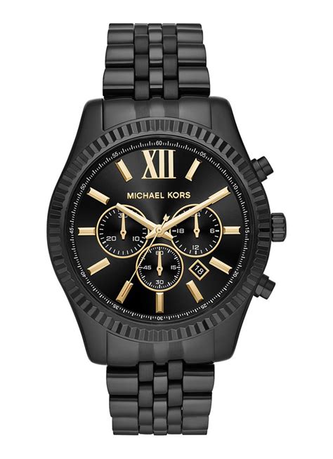 michael kors lexington heren zwart